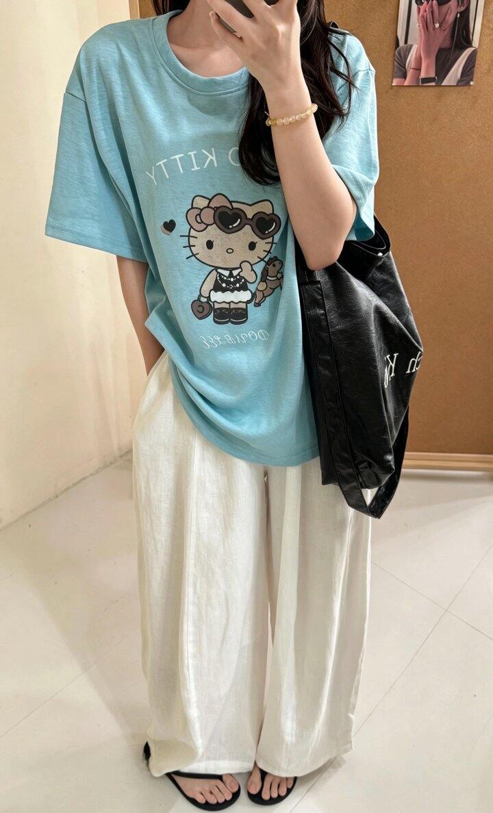 egg黑皮Kitty短袖！💰29.9