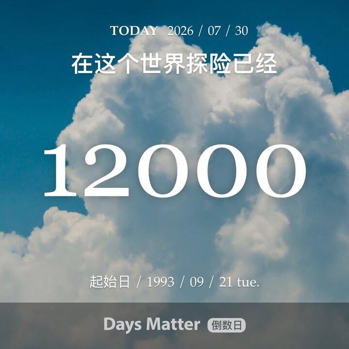 在这个世界探险的第12000天