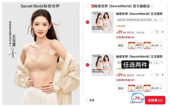 39❗SecretWold文胸🔥王玉雯同款‼