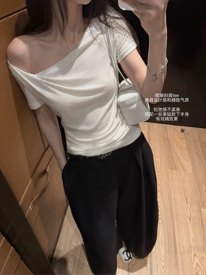莱赛尔荡领短袖t！💰59