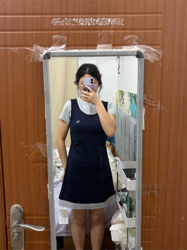 火火火平替pdd假两件连衣裙