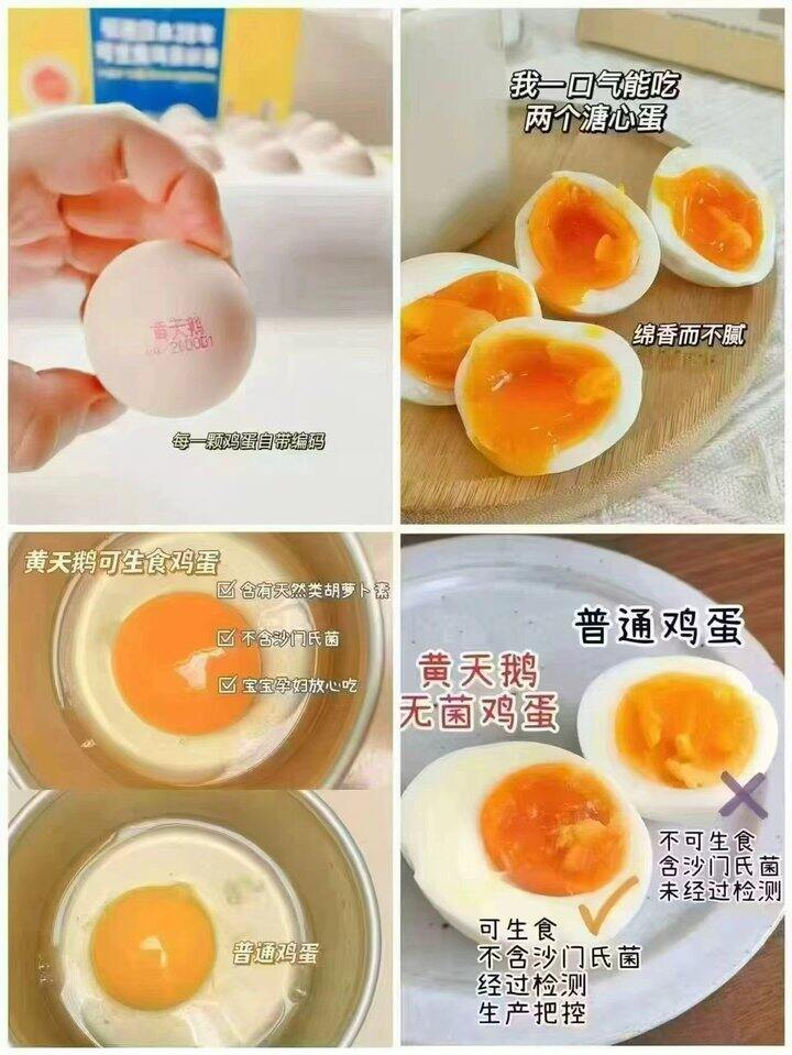 黄天鹅可生食鸡蛋🥚1.32/枚