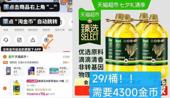 速度速度速度  玉米油好价，金币不够看图