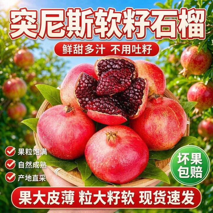 突尼斯软籽石榴4.5斤18.9