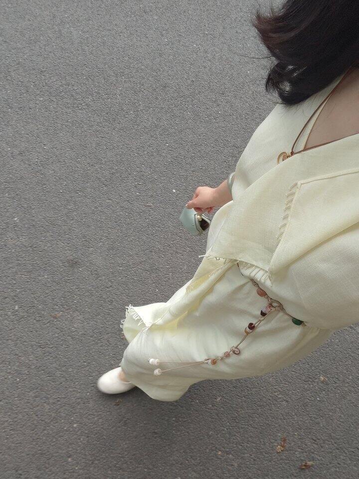 仿麻醋酸连衣裙