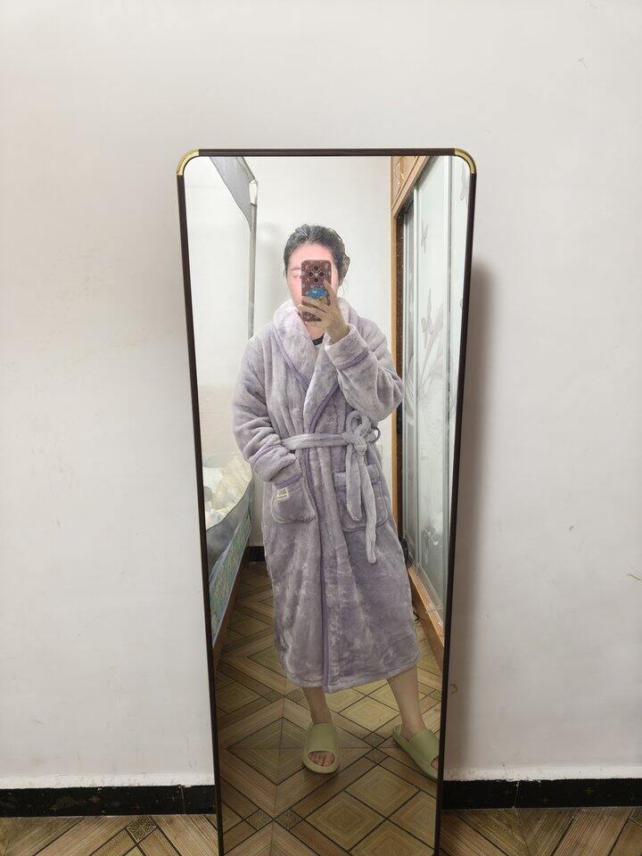 秋冬宅家幸福感｜软fufu紫色睡袍💜