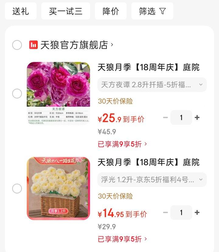 天狼半价周年庆