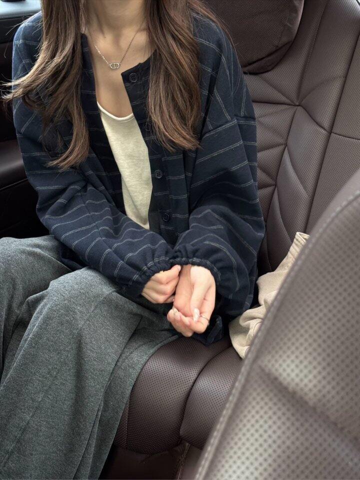 条纹针织开衫！💰69.9