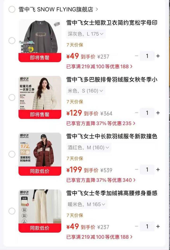 雪中飞服饰合集