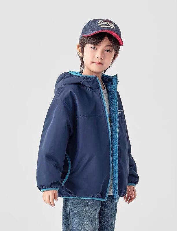 儿童正品little ben双面穿羊驼绒外套！💰79.9