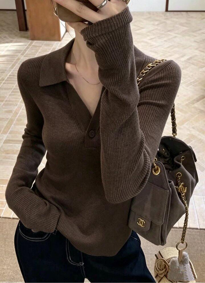 老钱风修身polo打底！💰69
