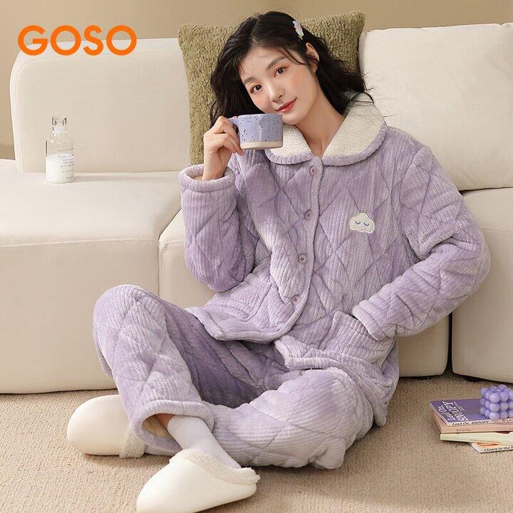 三层夹棉家居服69