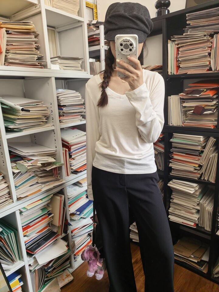 今晚八点🕗 V领天丝羊毛打底衫