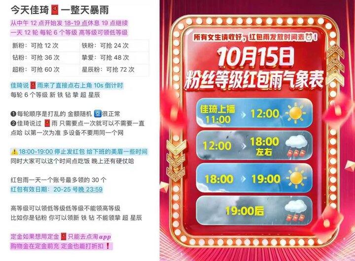 佳琦𝟏𝟐点开始🧧雨