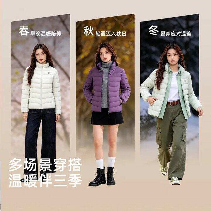 雪中飞立领排骨羽绒服