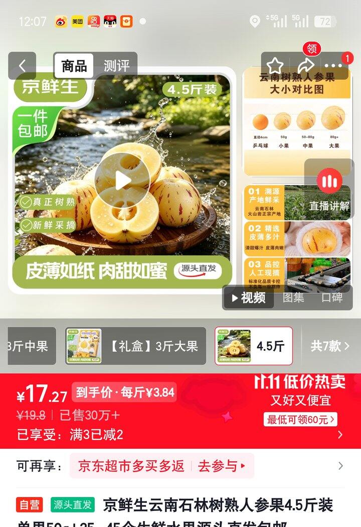 【奶茶东】人参果