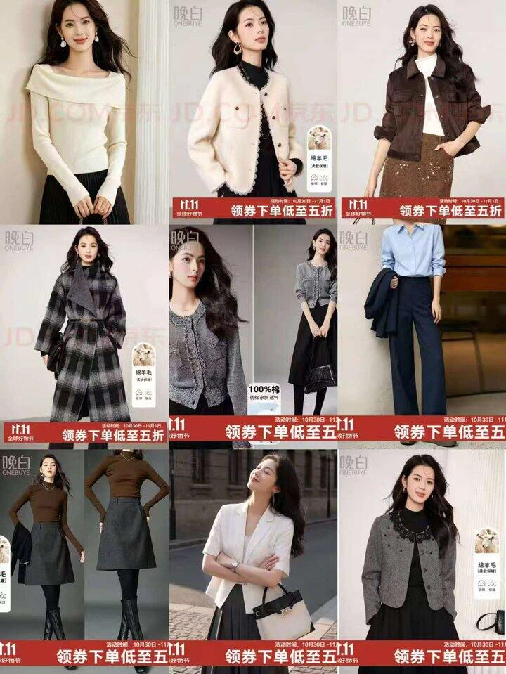晚白女装秋冬五折专区