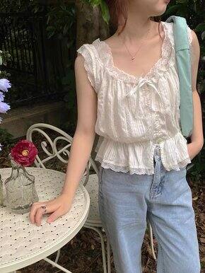 草单 少女夏日小飞袖背心